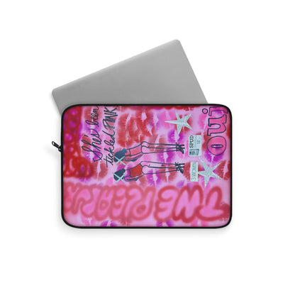 "tickled pink!" airbrush laptop sleeve
