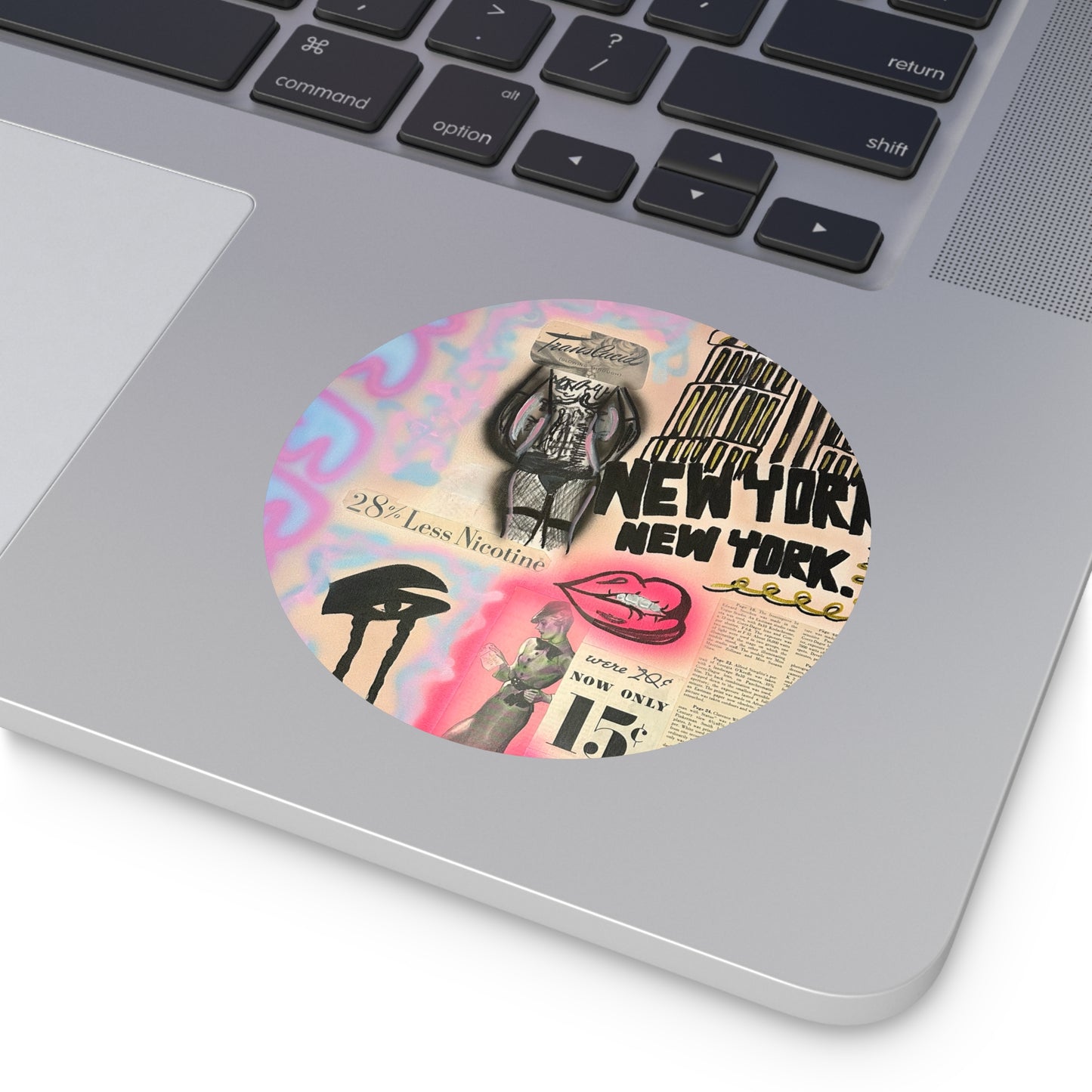 "new york, new york" airbrush vinyl sticker
