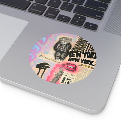 "new york, new york" airbrush vinyl sticker