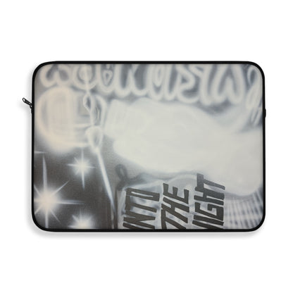 "into the night" airbrush laptop sleeve