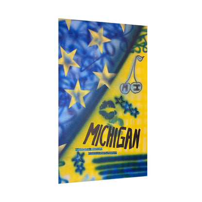 "ann arbor, michigan" airbrush rolled print