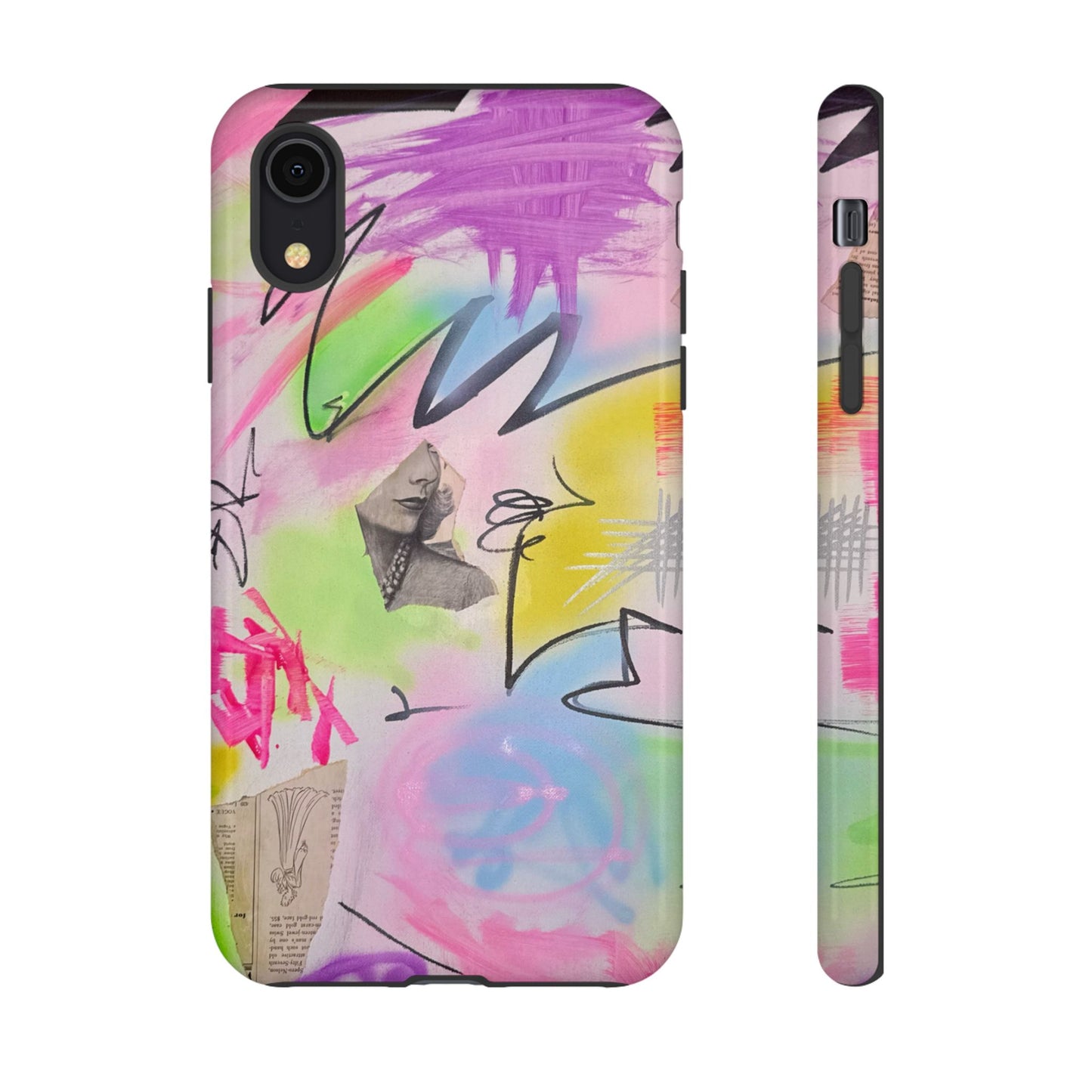 "pastel static" airbrush iPhone case