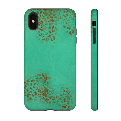 "teal cheetah" airbrush iPhone case