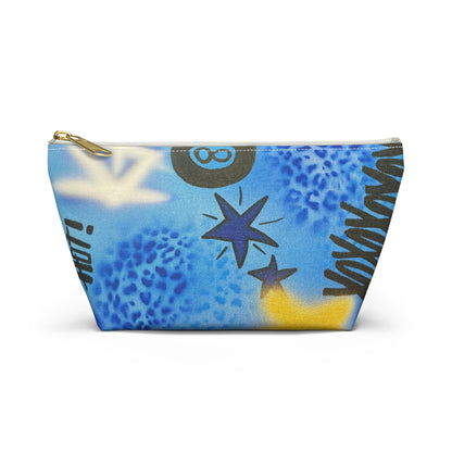 "brilliant blues" airbrush makeup pouch