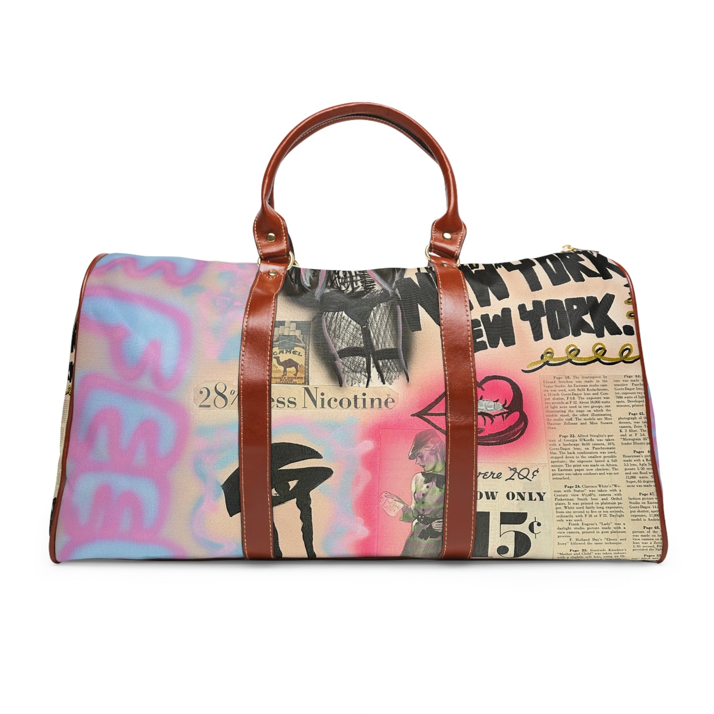 "new york, new york" airbrush waterproof travel bag