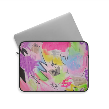 "pastel static" airbrush laptop sleeve