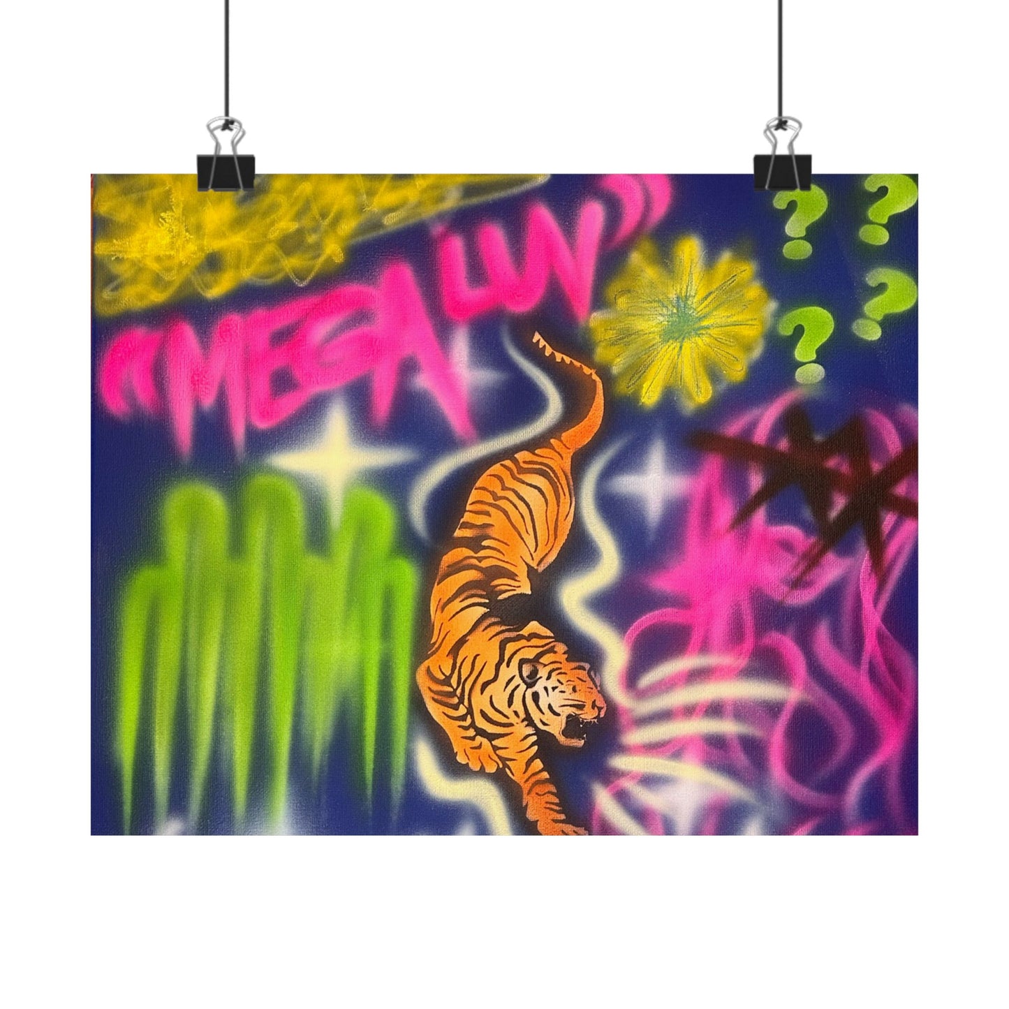 "mega luv" airbrush horizontal print