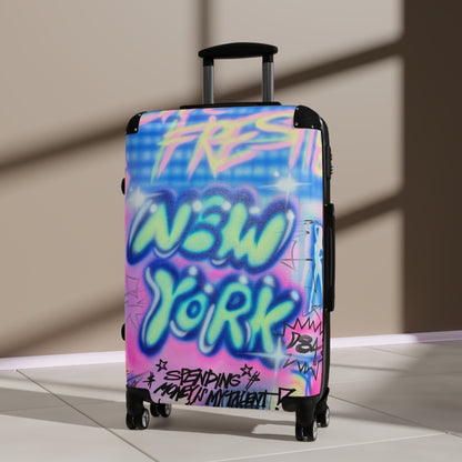 "spending $$ is my talent" airbrush suitcase