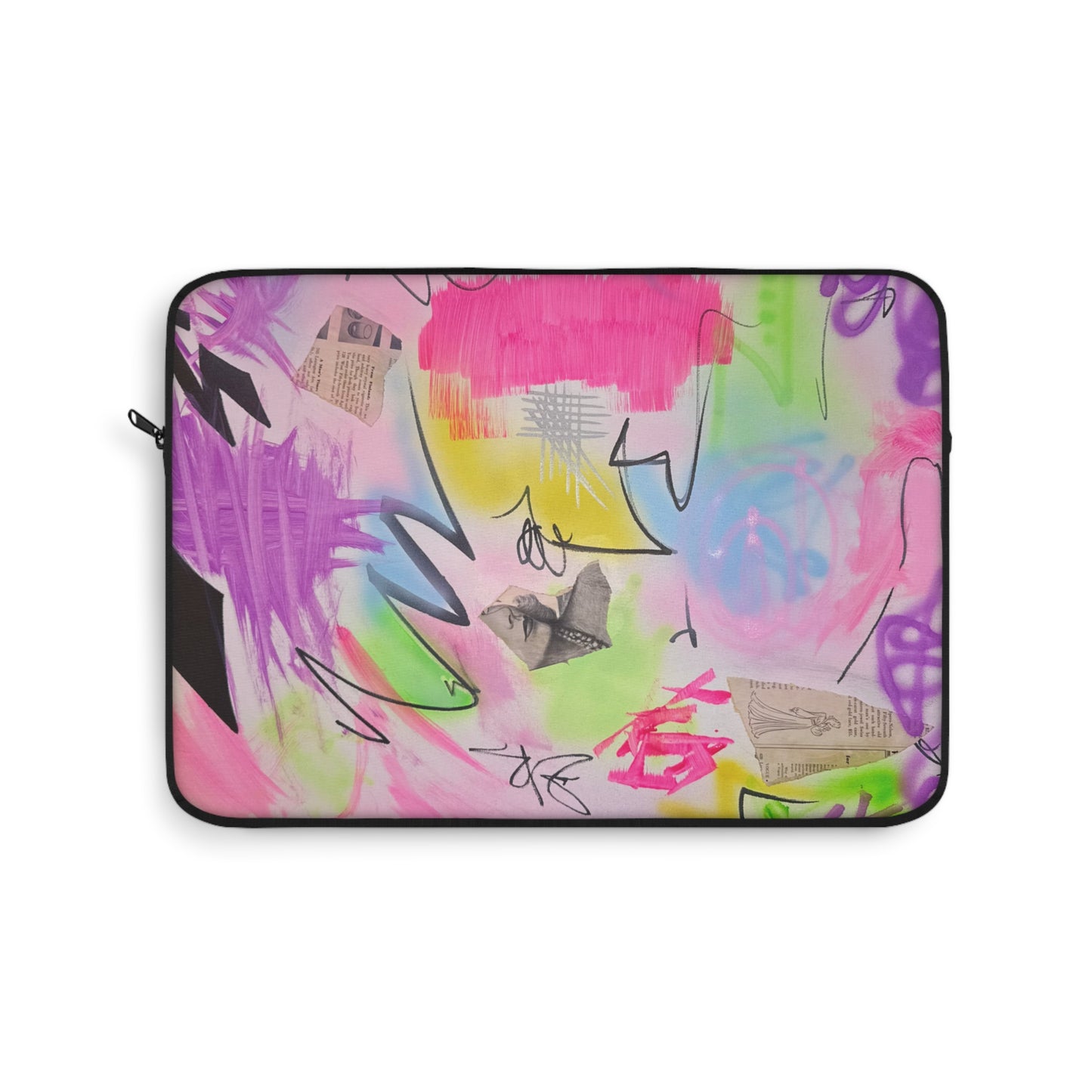"pastel static" airbrush laptop sleeve