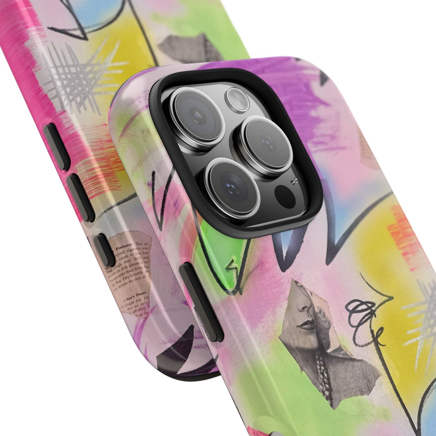 "pastel static" airbrush iPhone case