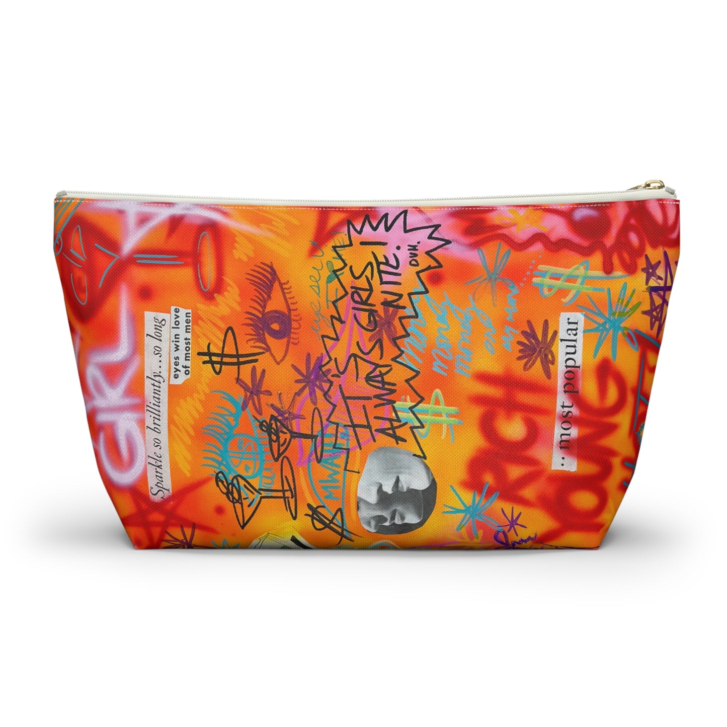 "young, rich, hot" airbrush makeup pouch