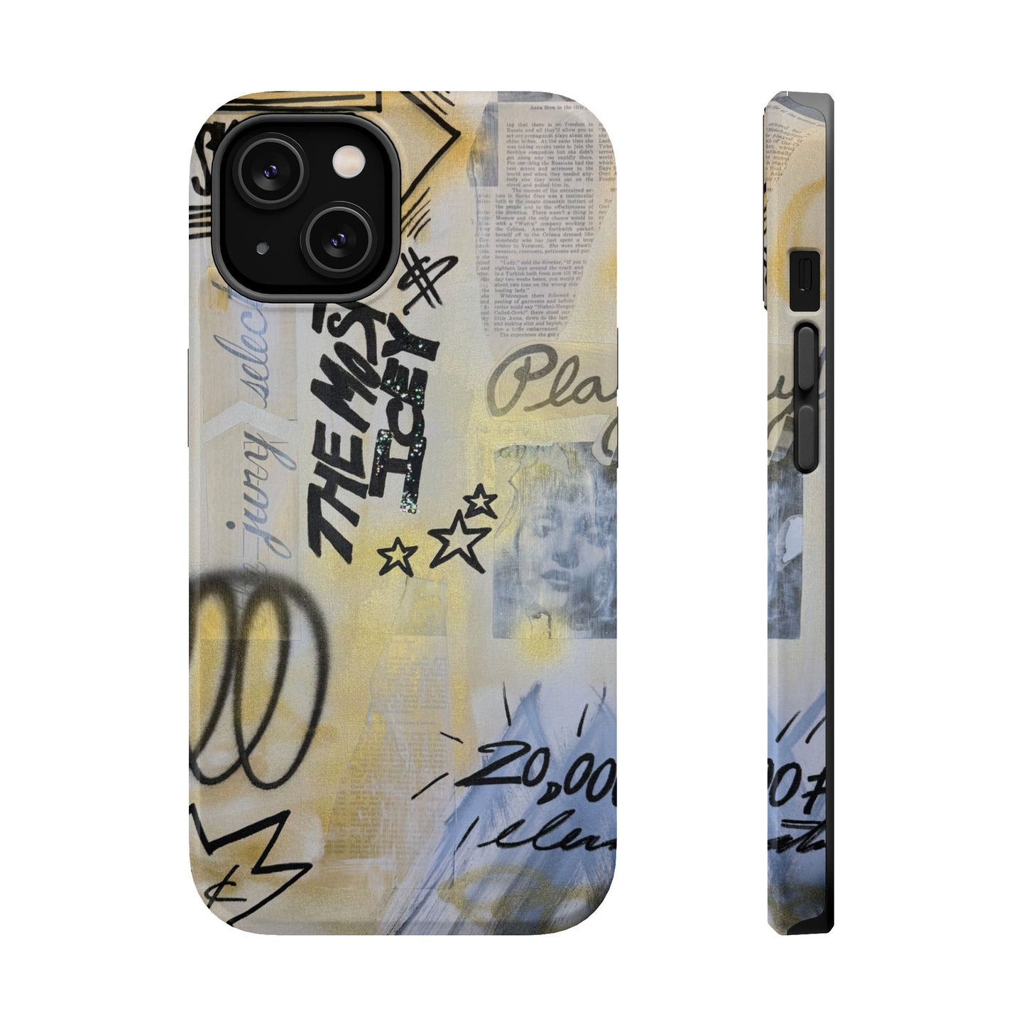 MagSafe "golden glacier" airbrush iPhone case