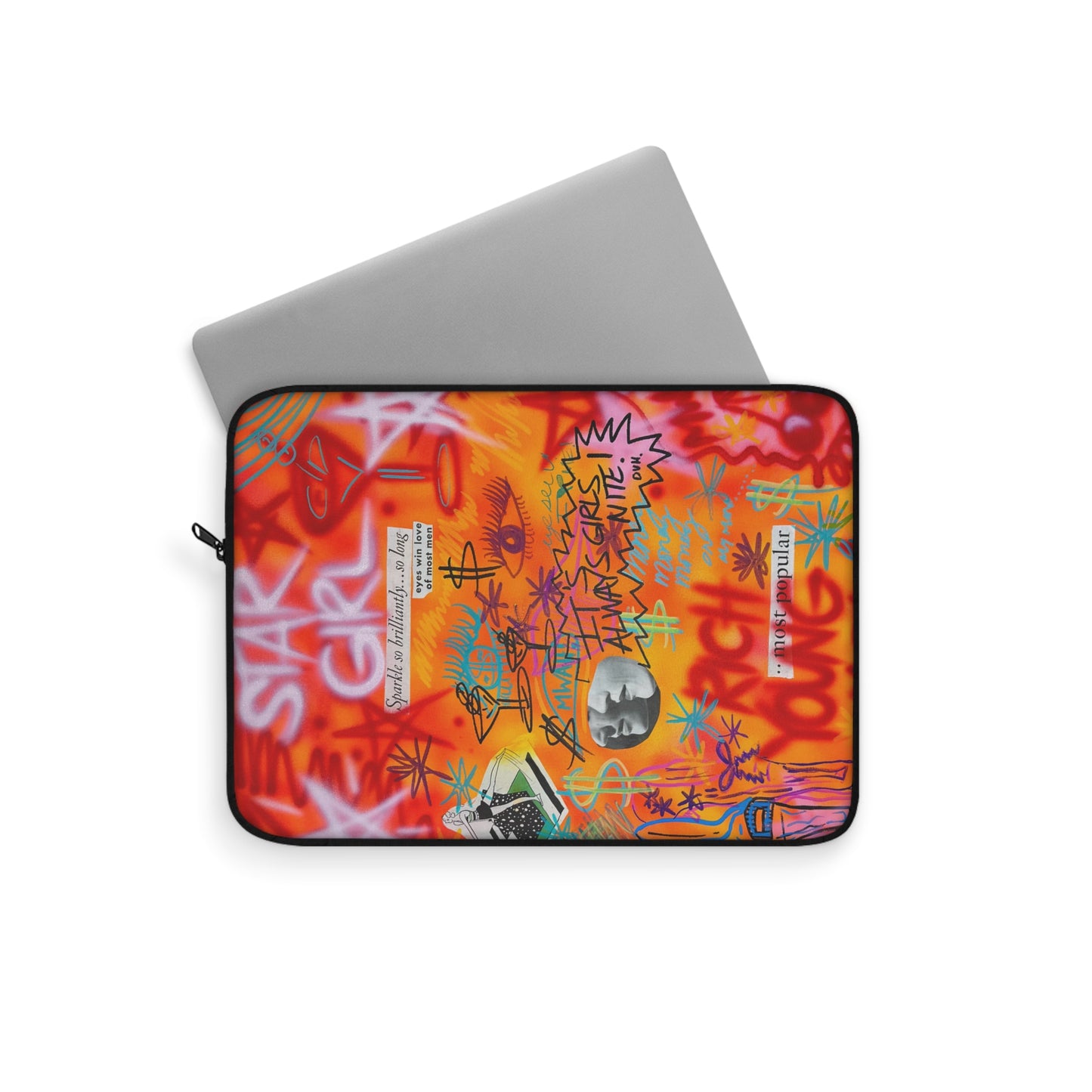 "rich, young, hot" airbrush laptop sleeve
