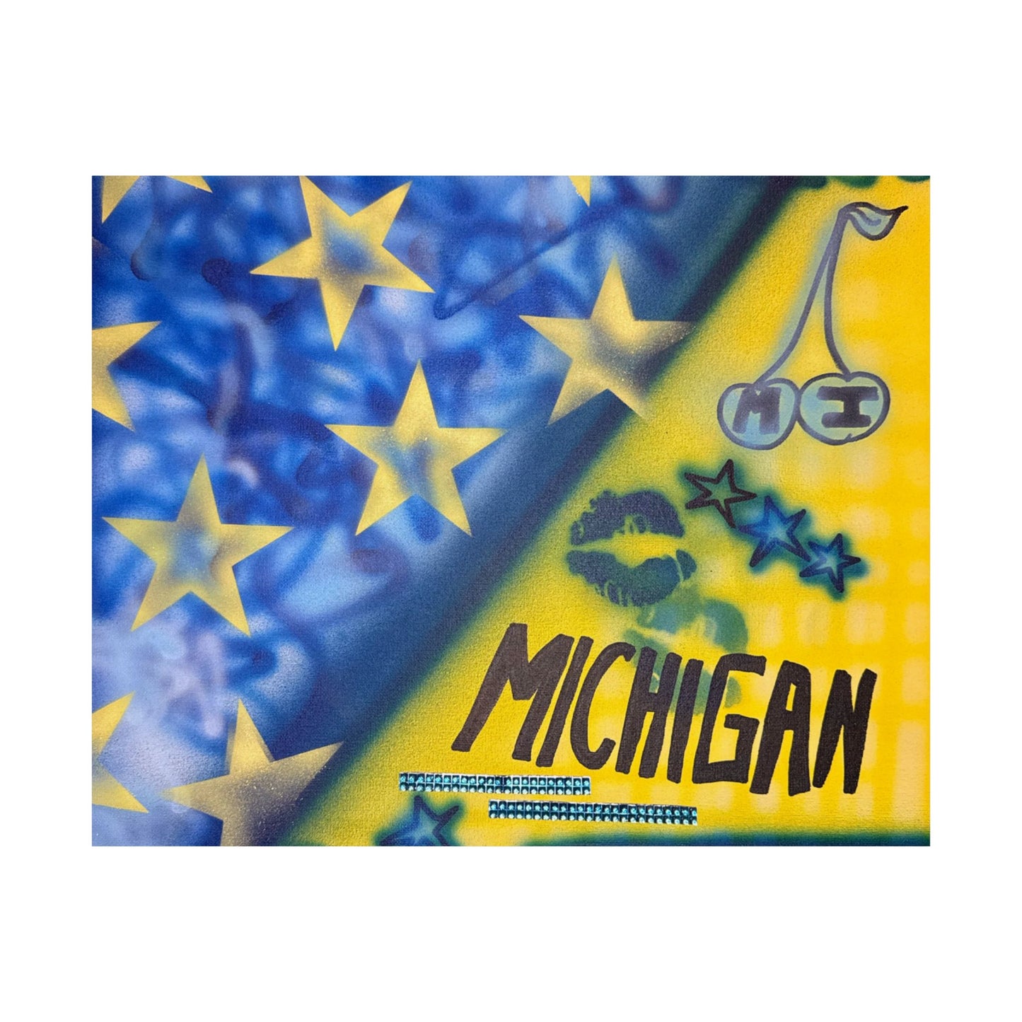 "ann arbor, mi" airbrush horizontal print