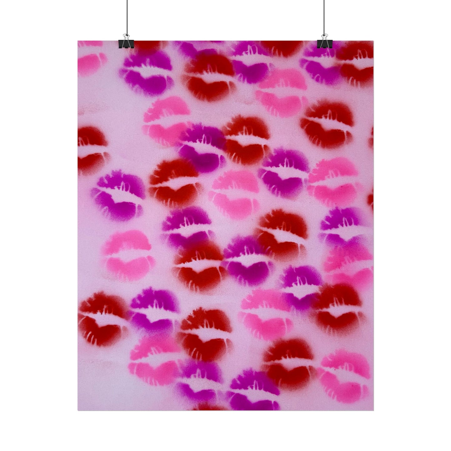"mwah!" airbrush rolled print