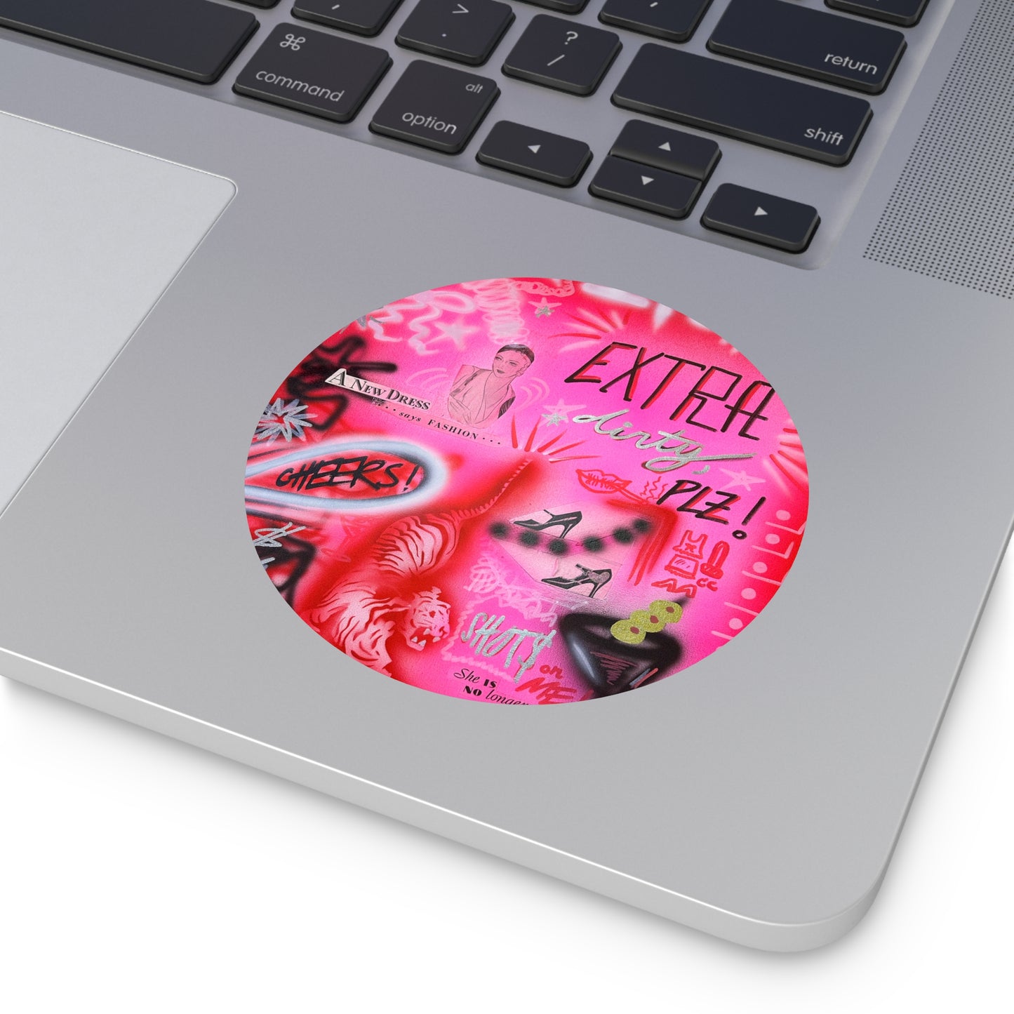 "extra dirty, plz" airbrush vinyl sticker