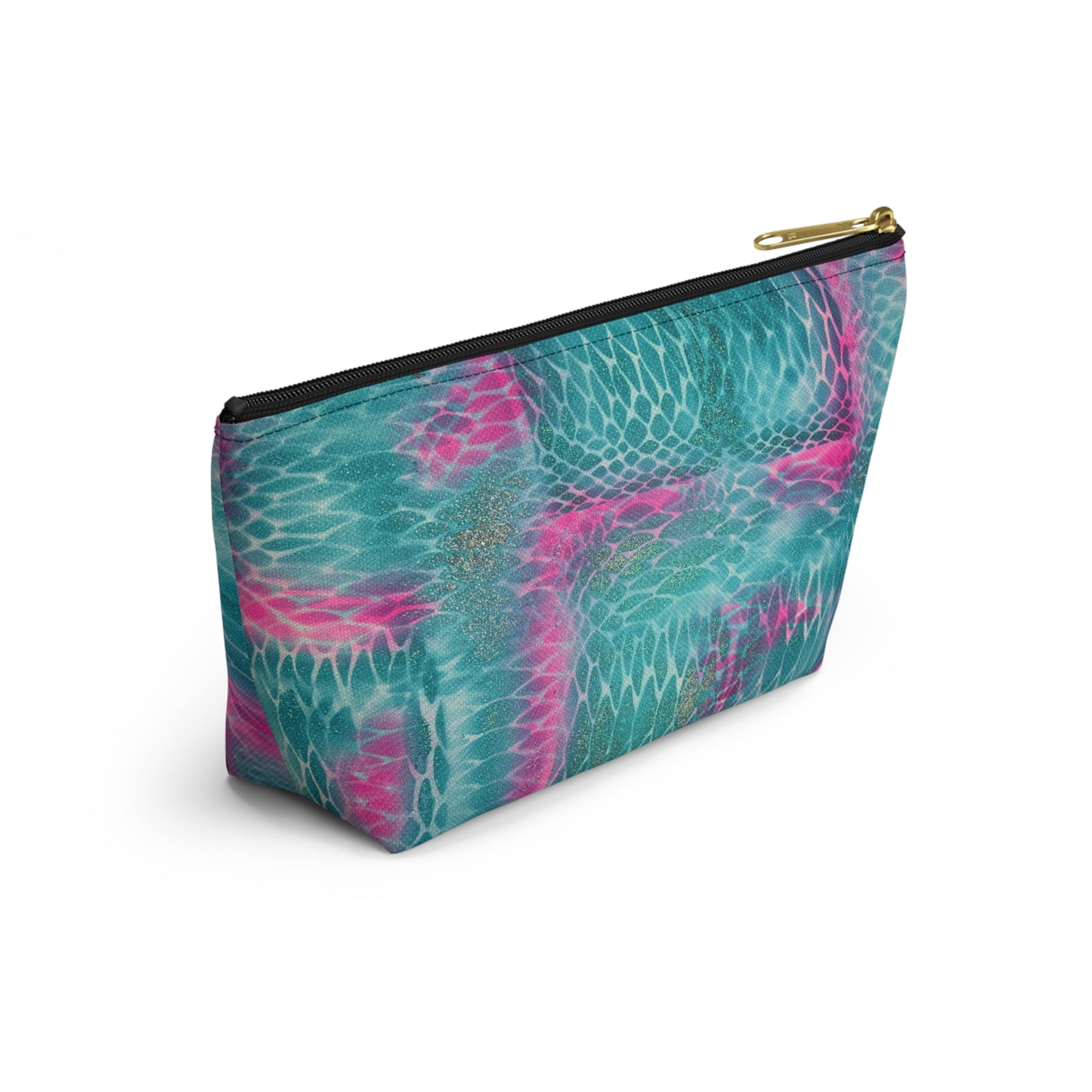 "snake skin" airbrush makeup pouch