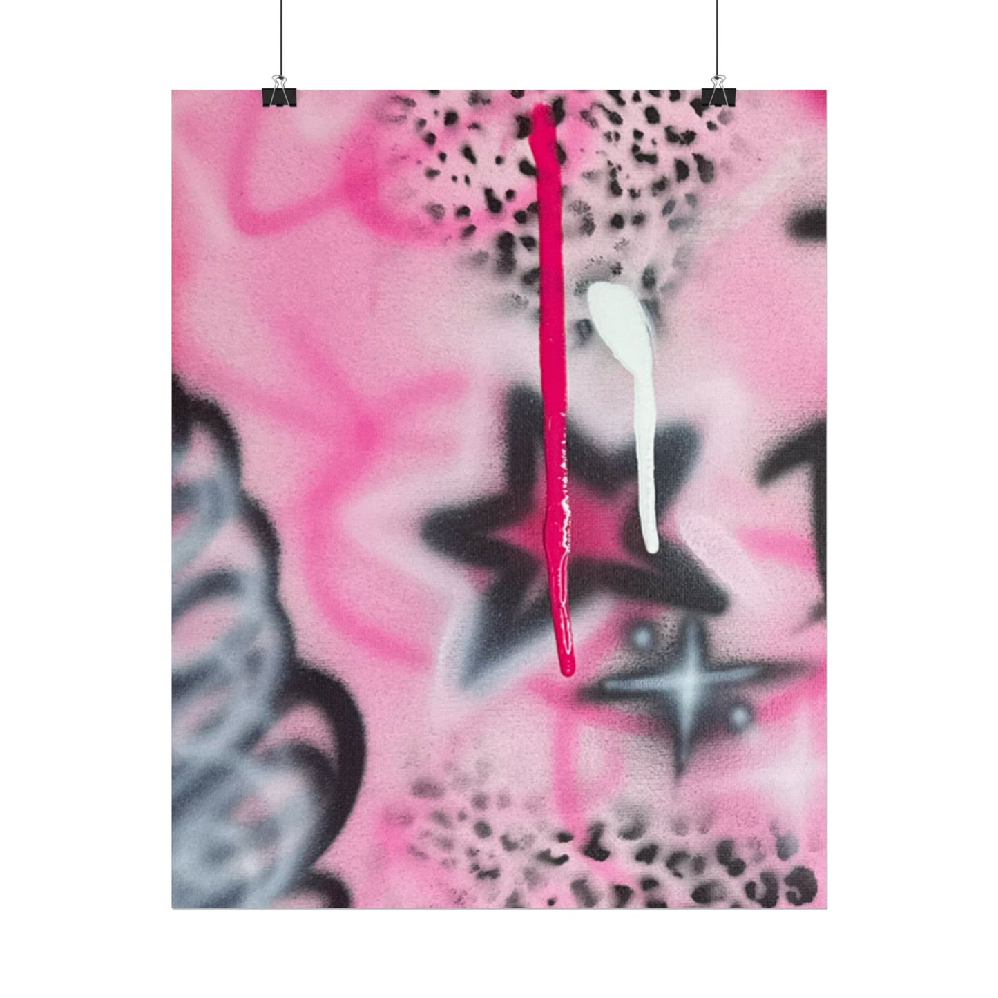 "pink cheetah" airbrush rolled print