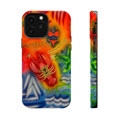 MagSafe "tipsy lobster" airbrush iPhone case