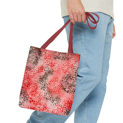 "red cheetah" airbrush tote bag
