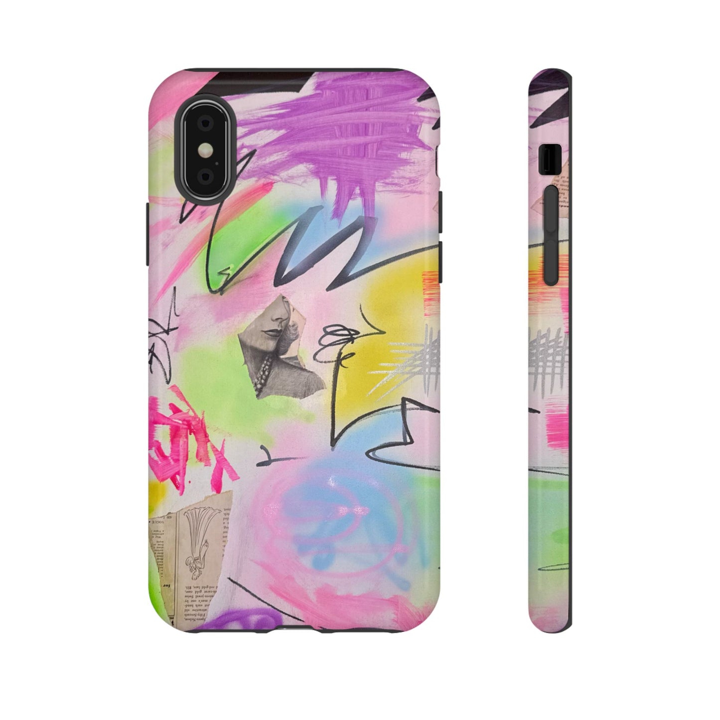 "pastel static" airbrush iPhone case
