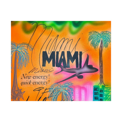 "miami, fl" airbrush horizontal print