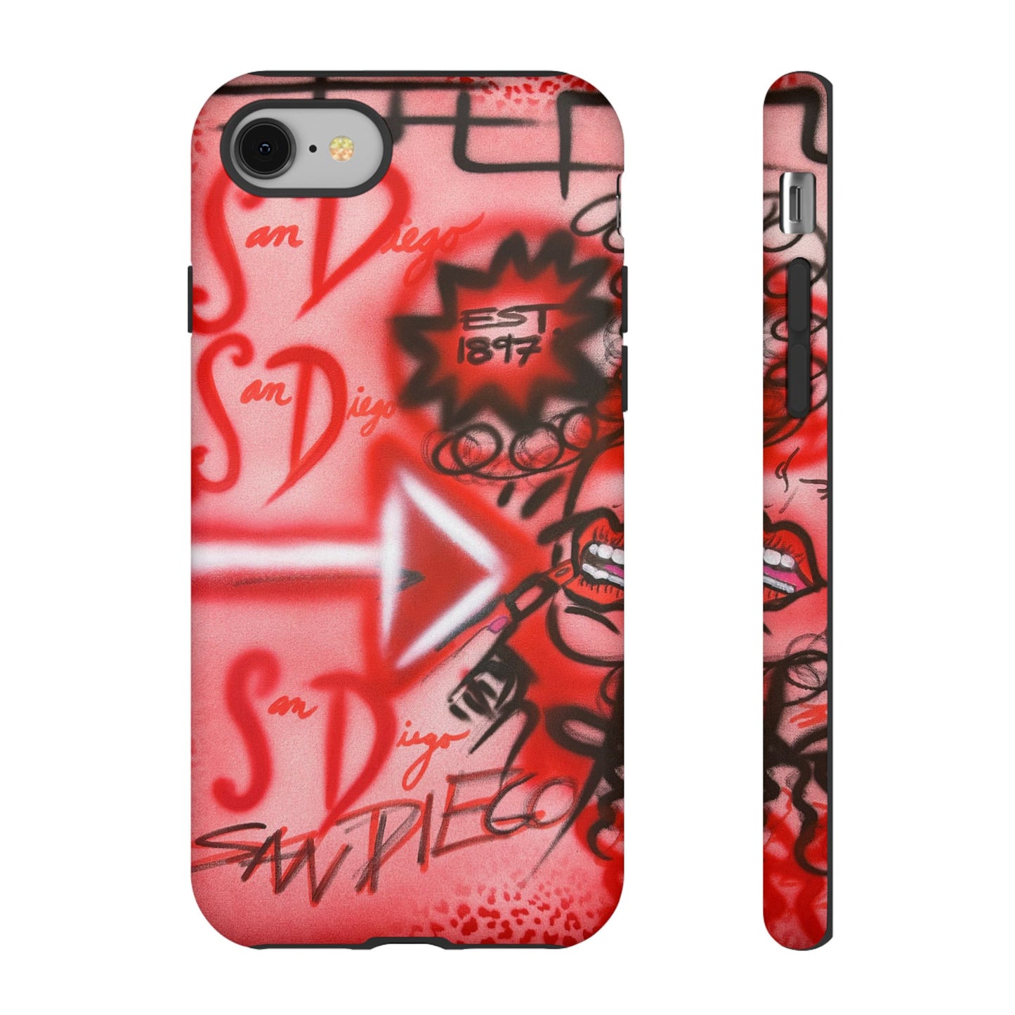 "san diego" airbrush iPhone case