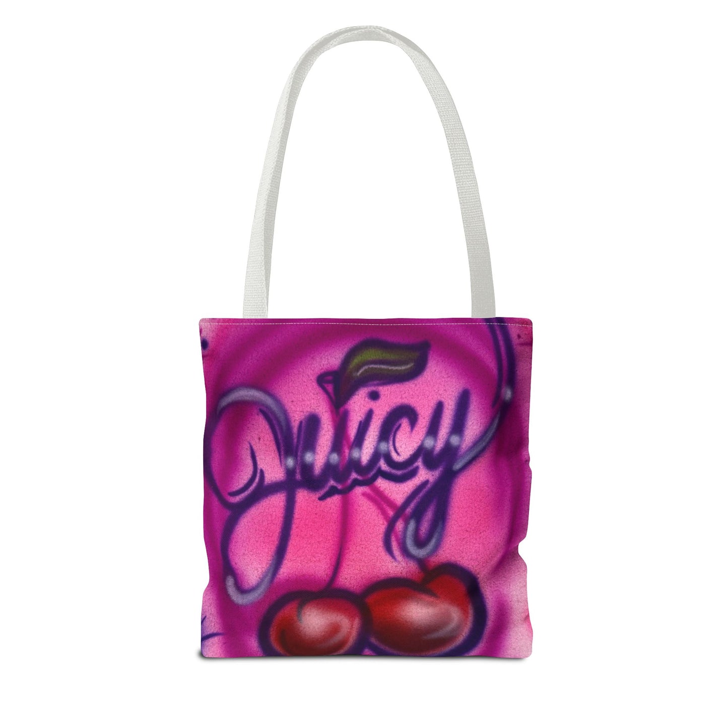 "juicy" airbrush tote bag