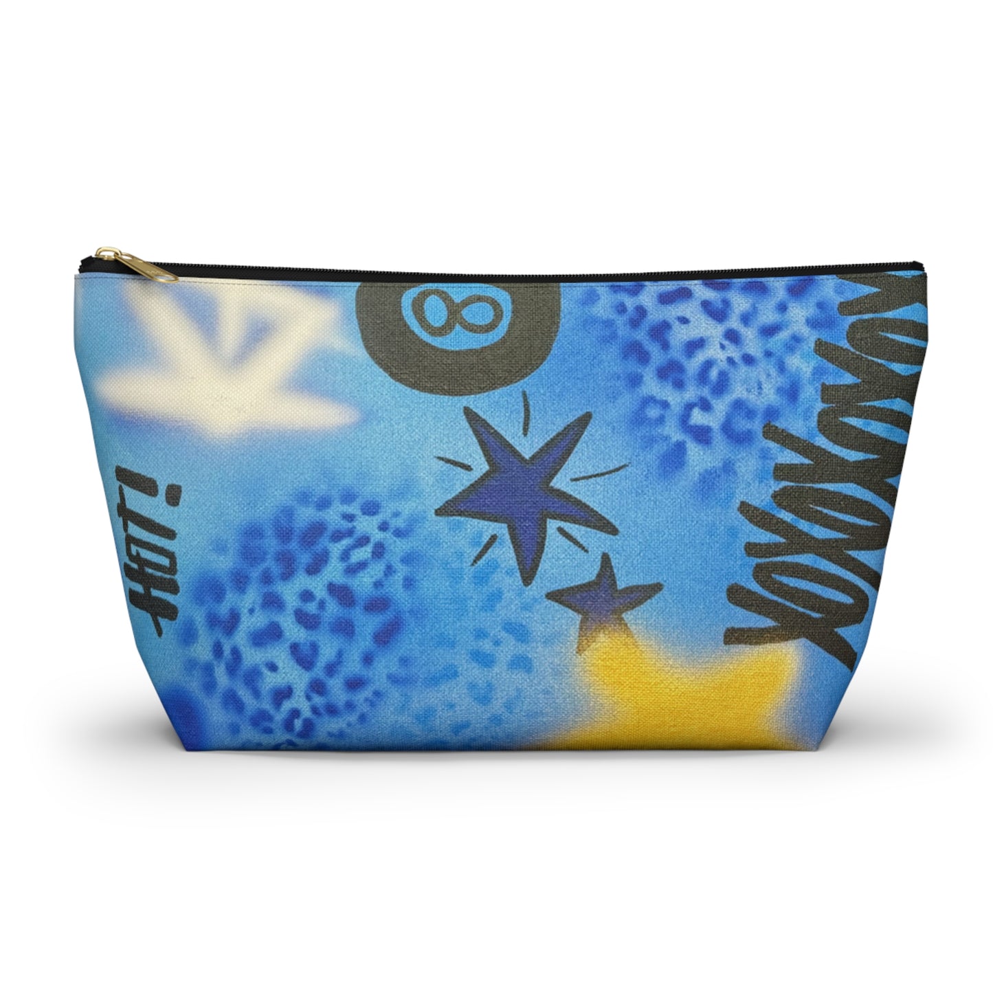 "brilliant blues" airbrush makeup pouch