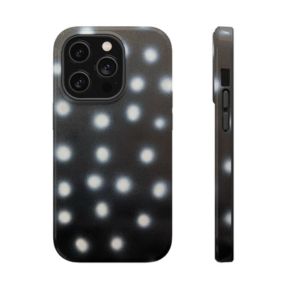 MagSafe "coconut noir polka dot" airbrush iPhone case