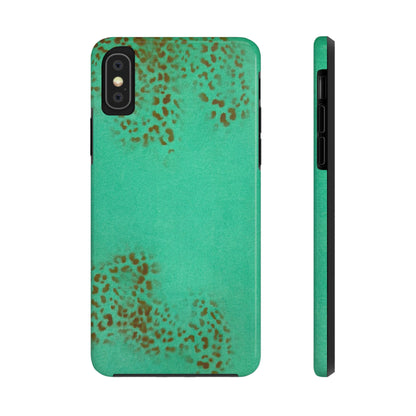 "teal cheetah" airbrush iPhone case