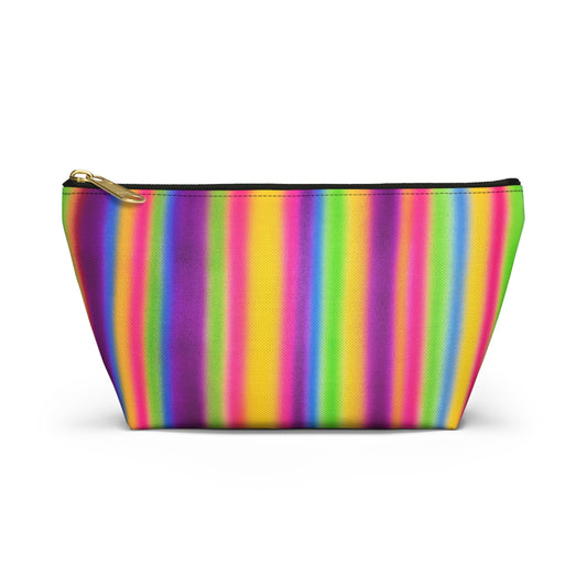 "colorful stripes" airbrush makeup pouch