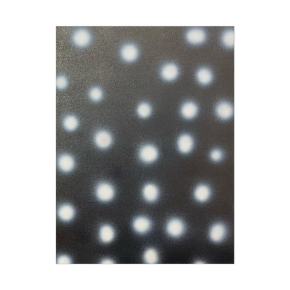 "coconut noir polka dots" airbrush rolled print