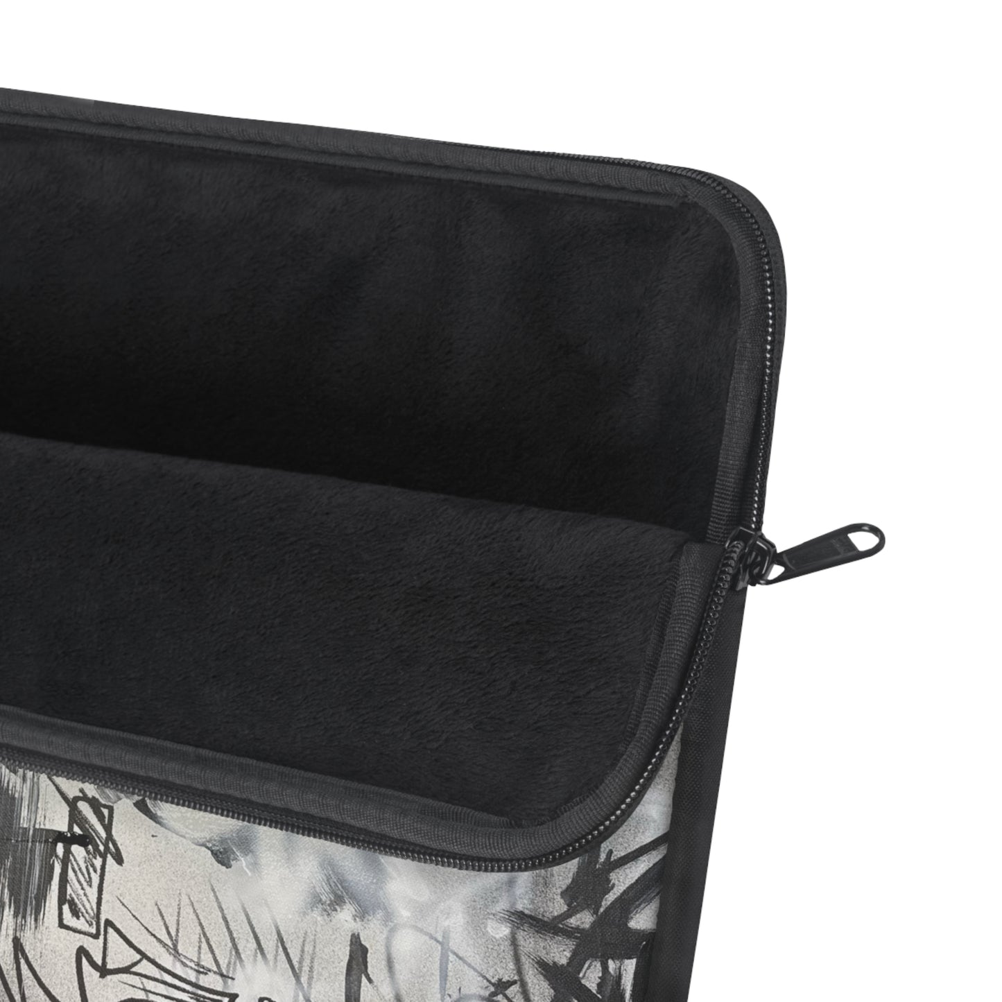 "monochrome mood" airbrush laptop sleeve