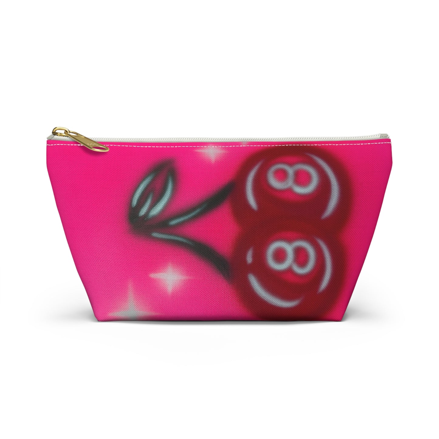 "cherry 8ball" airbrush makeup pouch