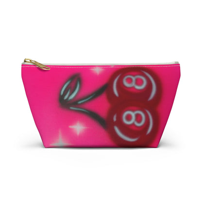 "cherry 8ball" airbrush makeup pouch