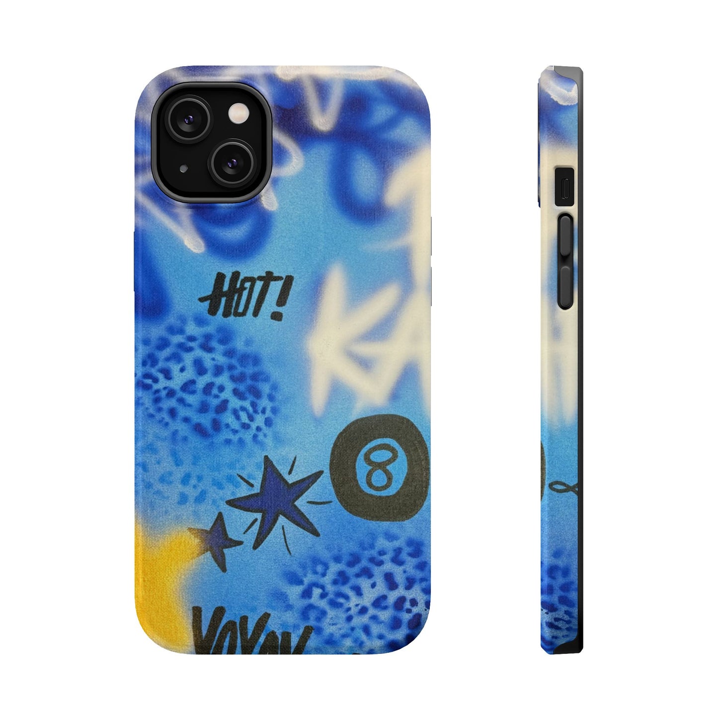 MagSafe "brilliant blues" airbrush iPhone case