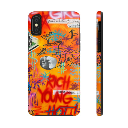 "young, rich, hot!" airbrush iPhone case