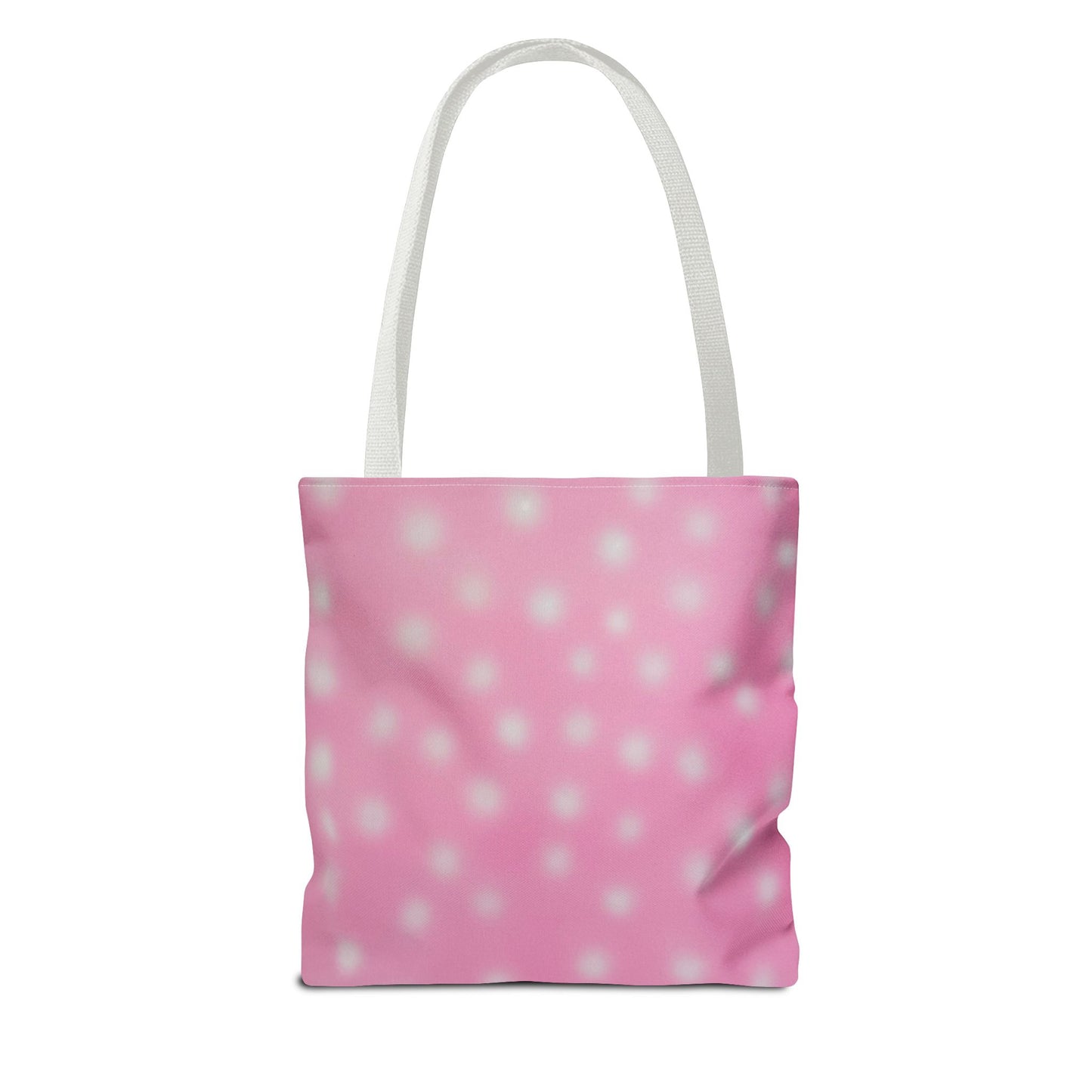 "strawberry swirl polka dot" airbrush tote bag
