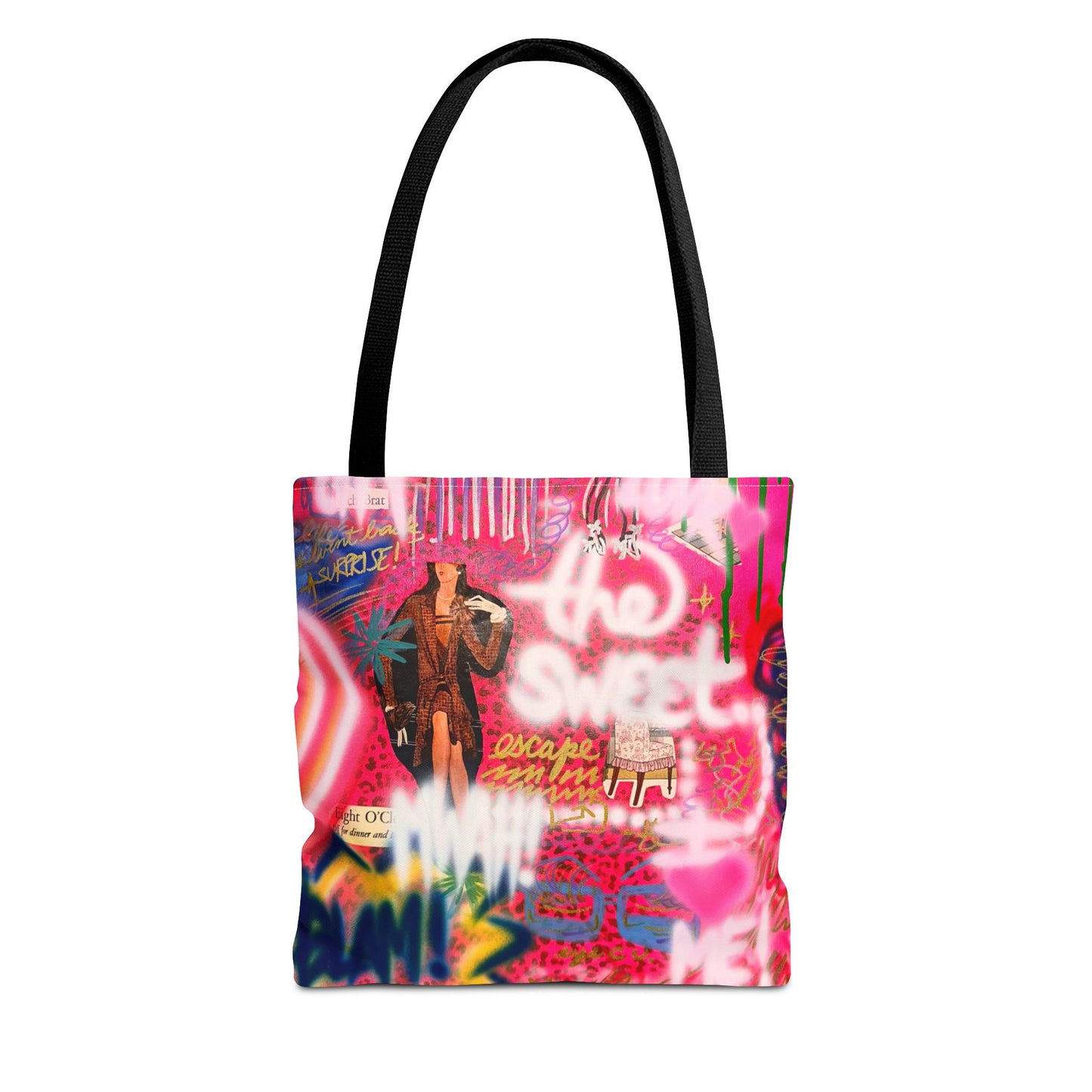 "sweet escape" airbrush tote bag