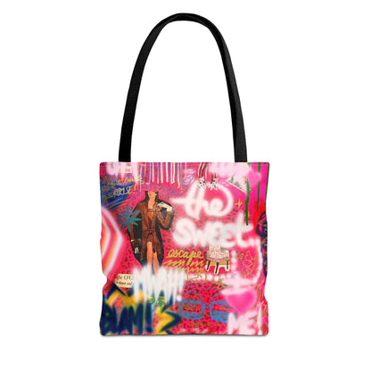 "sweet escape" airbrush tote bag