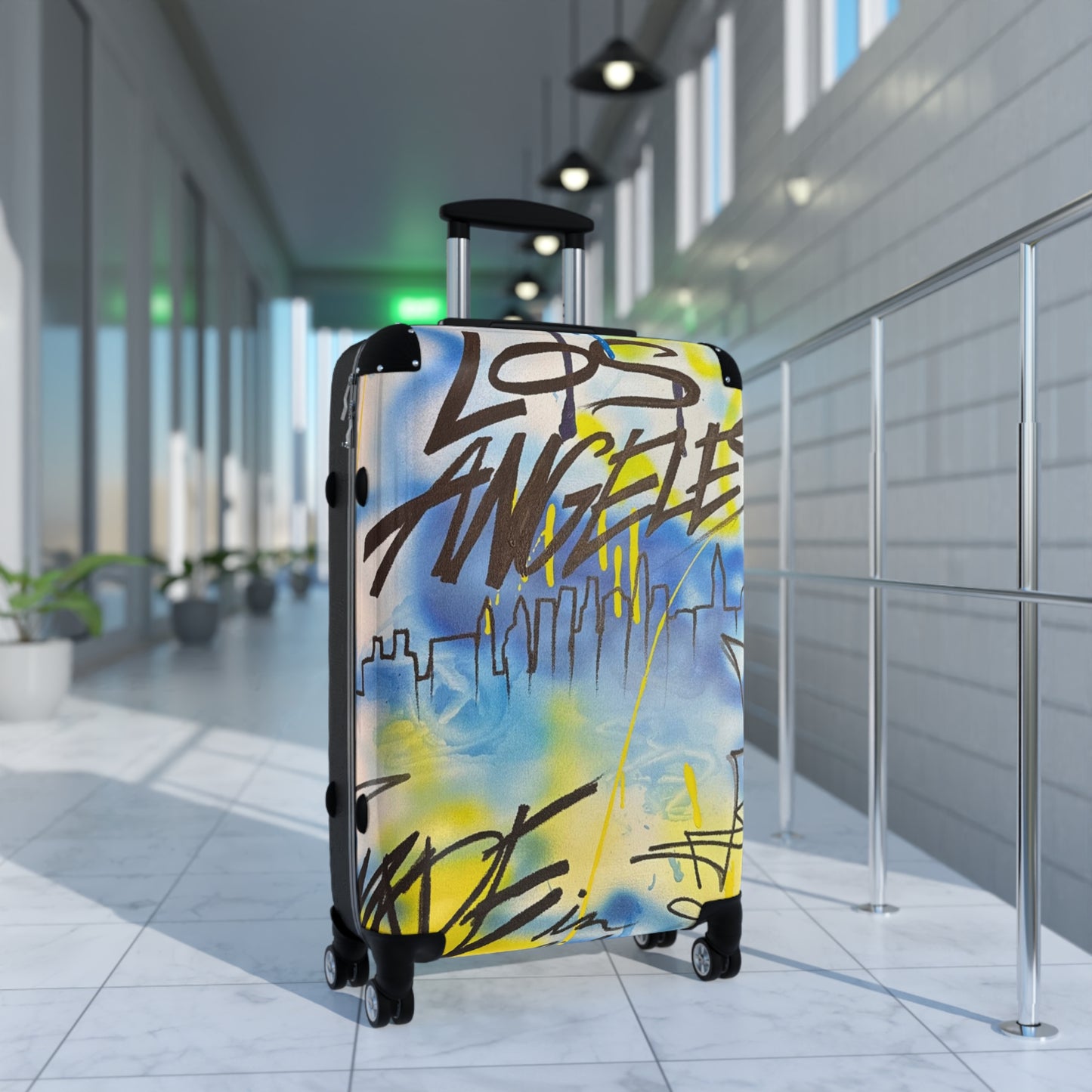 "los angeles" airbrush suitcase