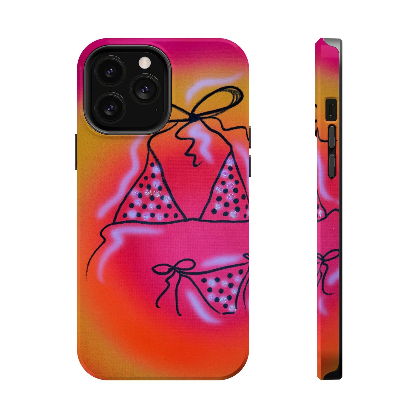 MagSafe "glitter bikini" airbrush iPhone case