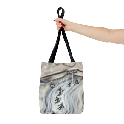 "arctic avalnache" airbrush tote bag