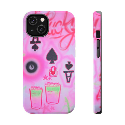 MagSafe "lucky ace" airbrush iPhone case