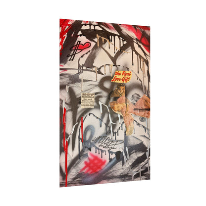 "real love" airbrush rolled print