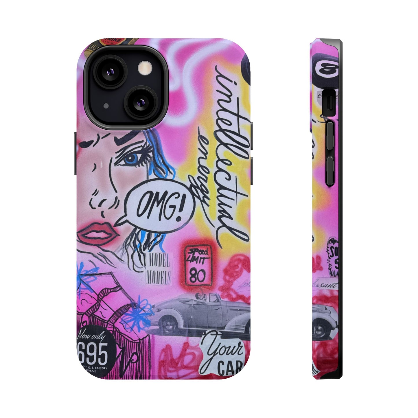 MagSafe "intellectual energy" airbrush iPhone case
