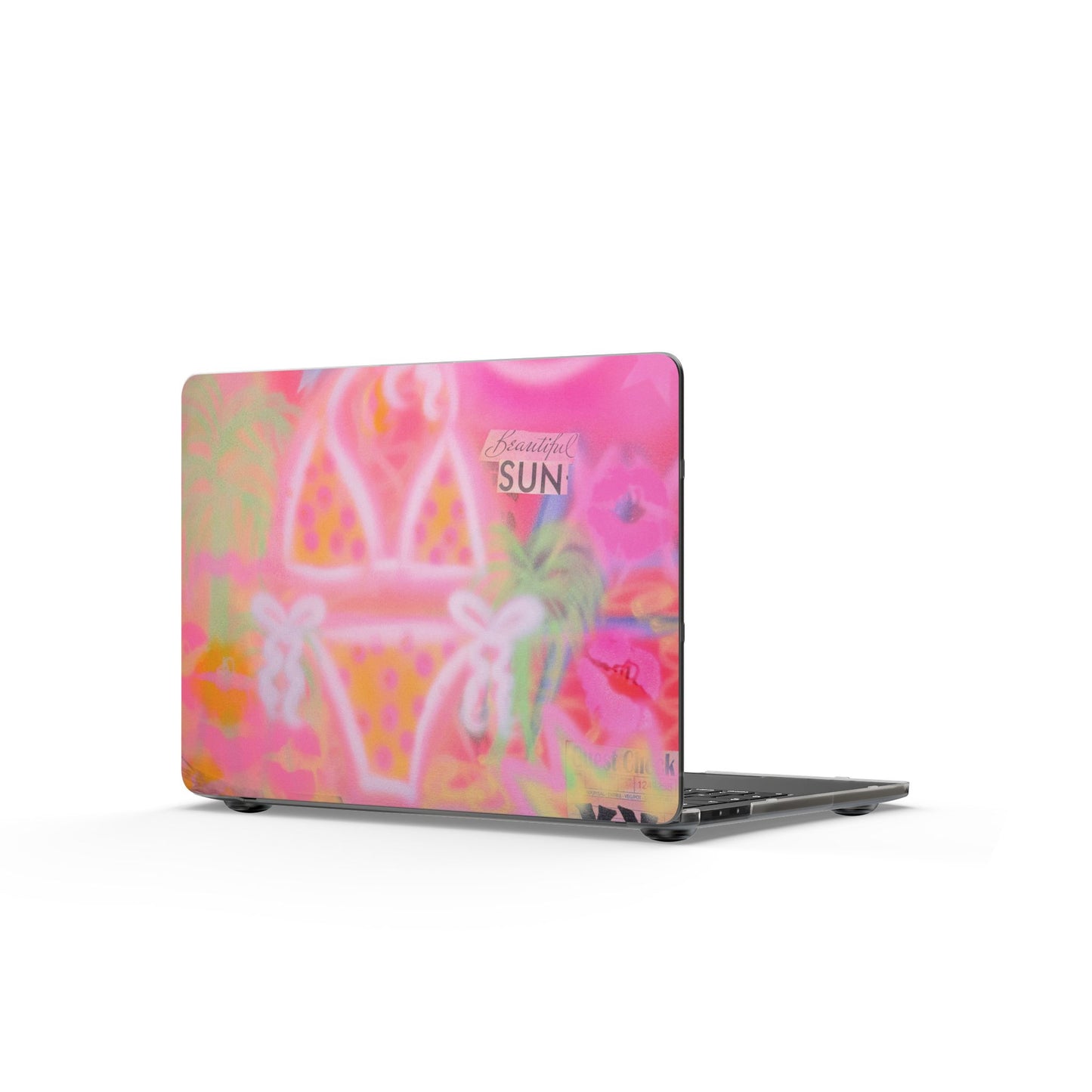 "santa monica strawberry" airbrush matte macbook case