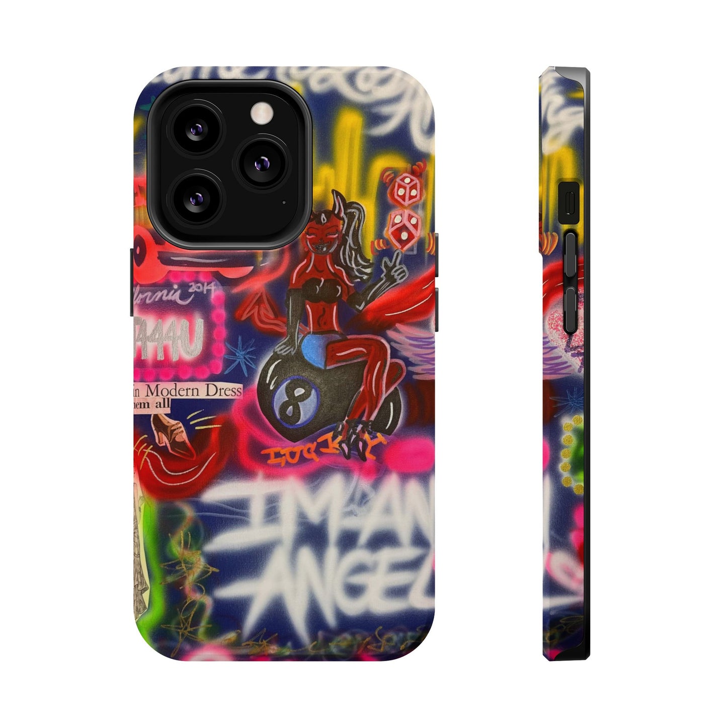 MagSafe "im an angel" airbrush iPhone case