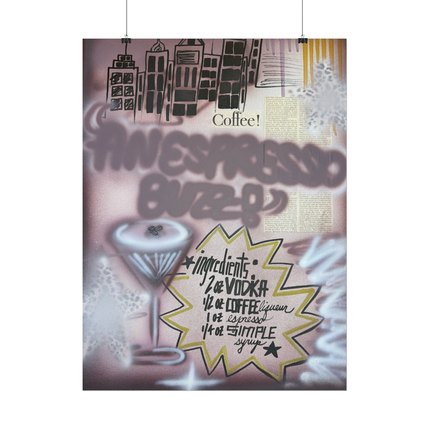"espresso martini" airbrush rolled print